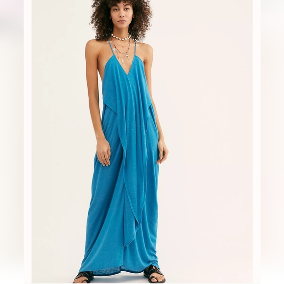 **1 Large Left**Free People Positano Draped Maxi Dress - Picture 9 of 16